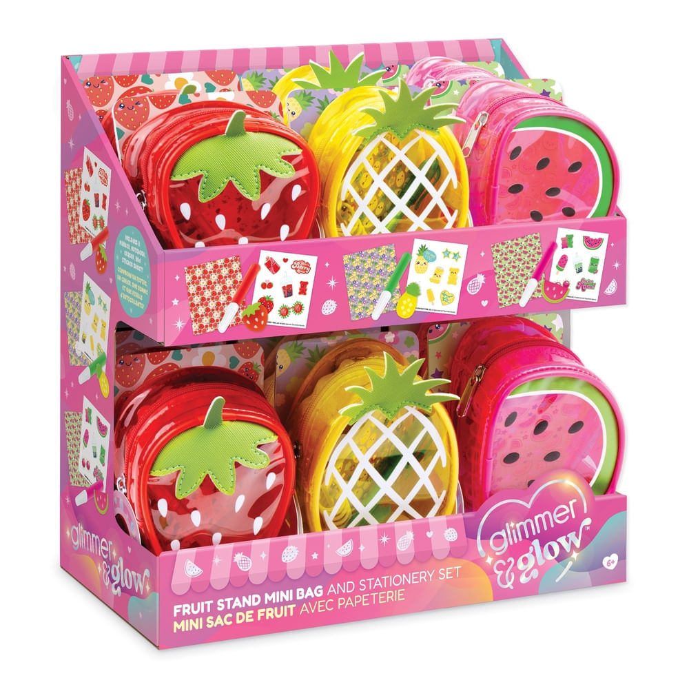Mini Bolsa de Frutas Glimmer & Glow con Papelería Surtida