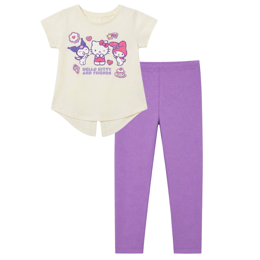Conjunto de 2 piezas con estampado de Hello Kitty para niña