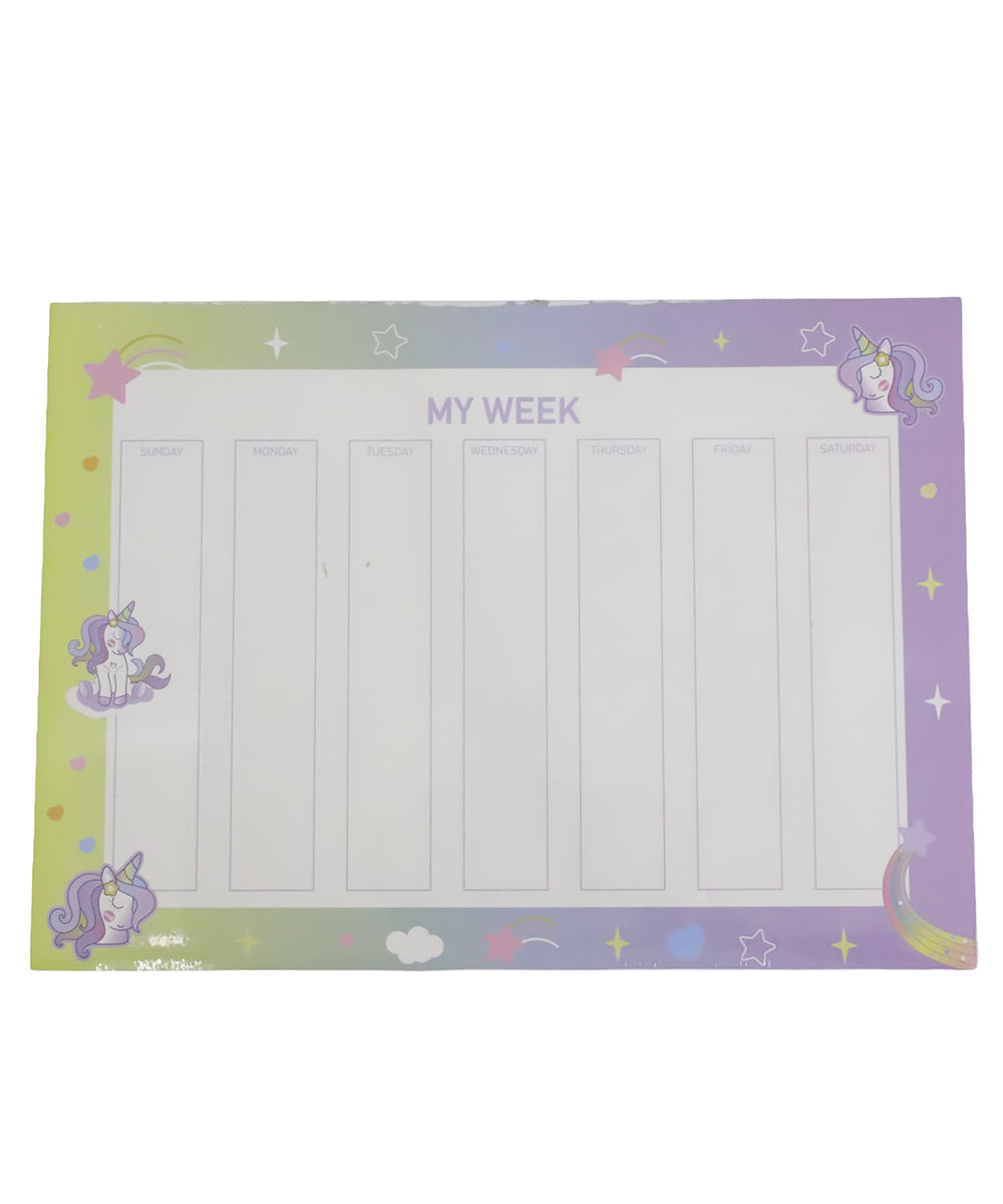 Planeador Semanal Unicornio 20 x 27.5 cm 80 Páginas