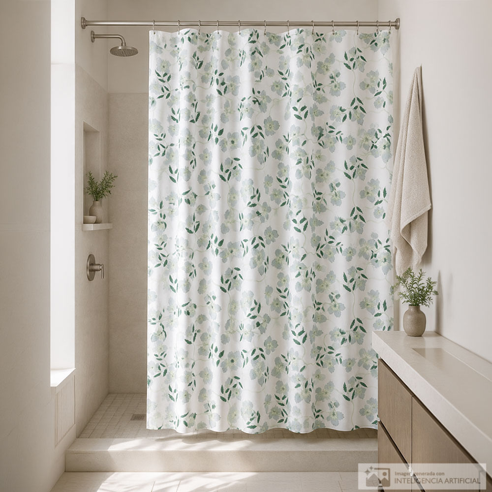 Cortina de baño 1 pieza verde suerte