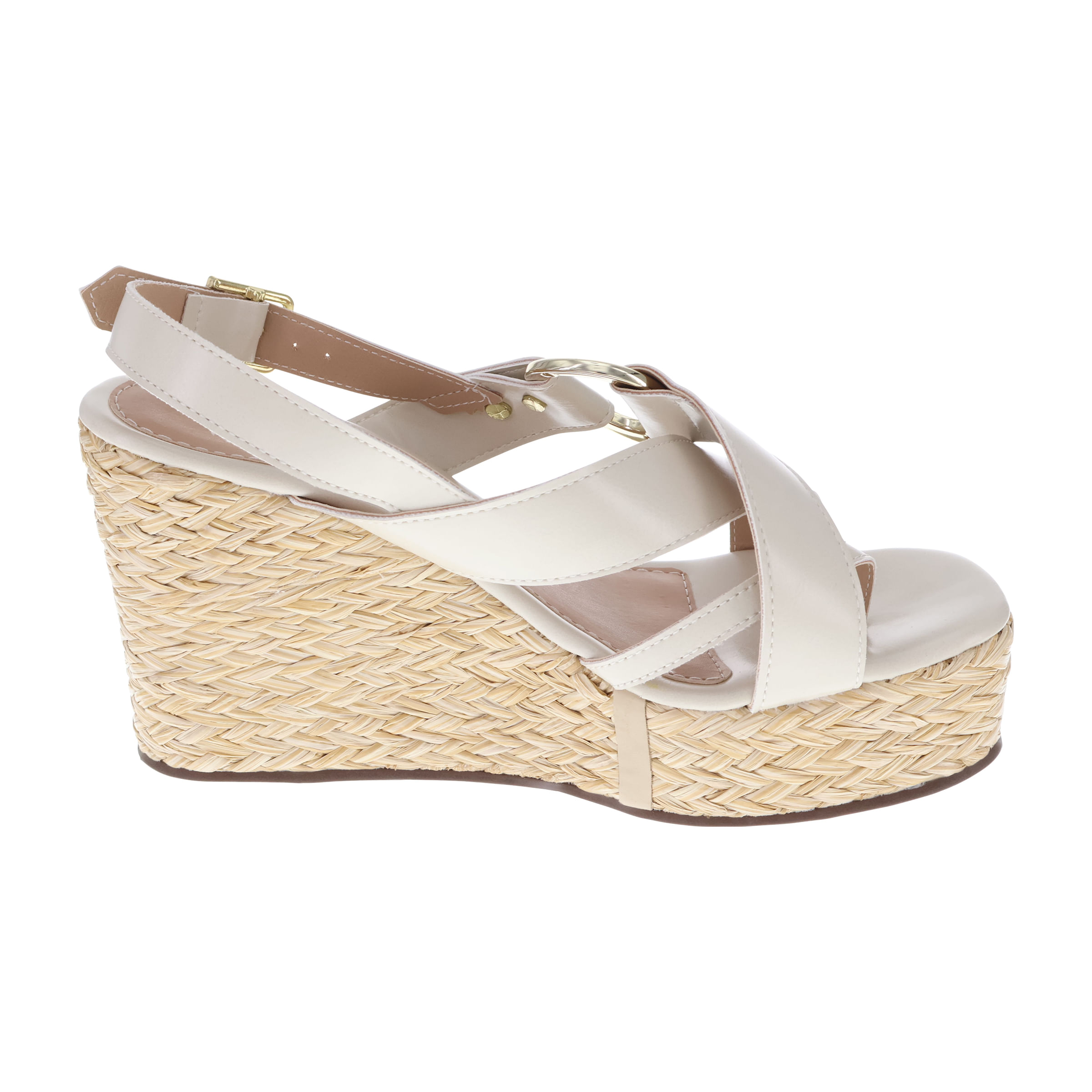 Sandalias Brasilia Con Taco Tipo Cuña Para Mujer Blanco State Street 211263 Talla: 7.5