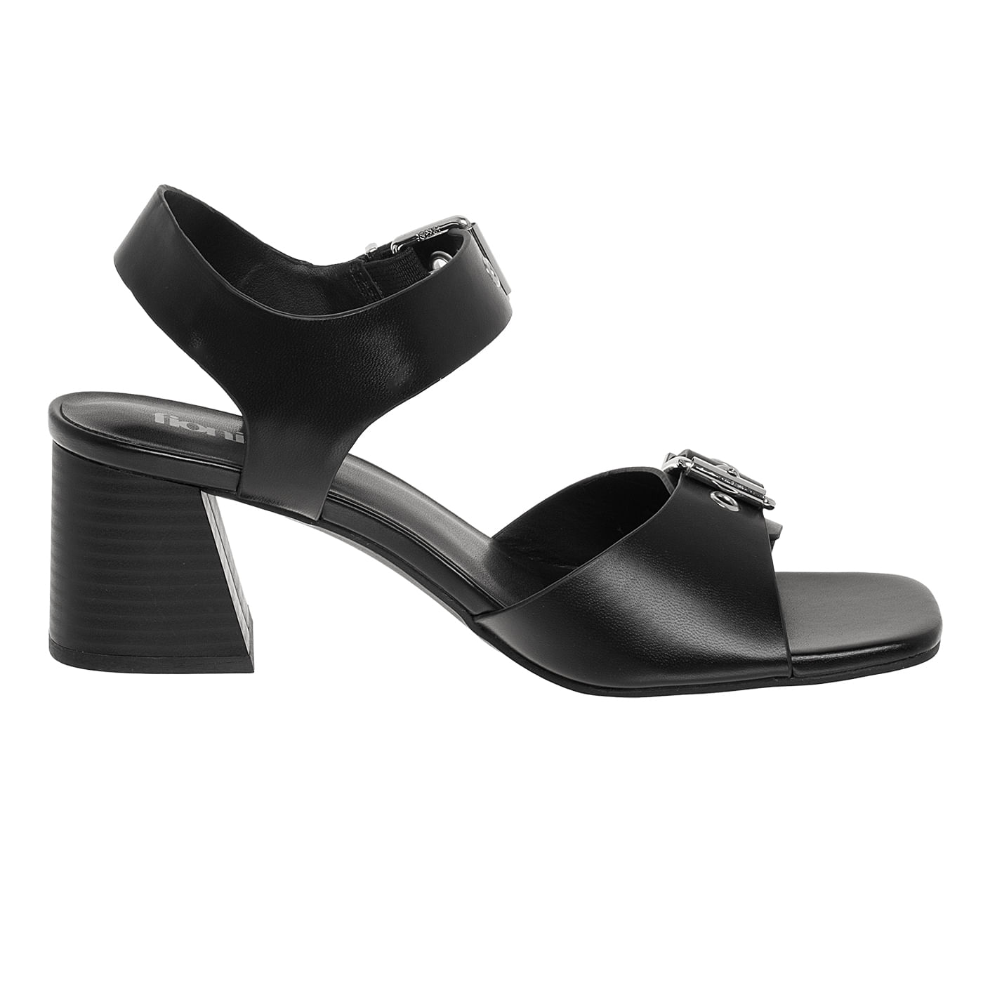 Sandalias Casuales Con Taco Ancho Para Mujer Negro Fioni 211283 Talla: 8