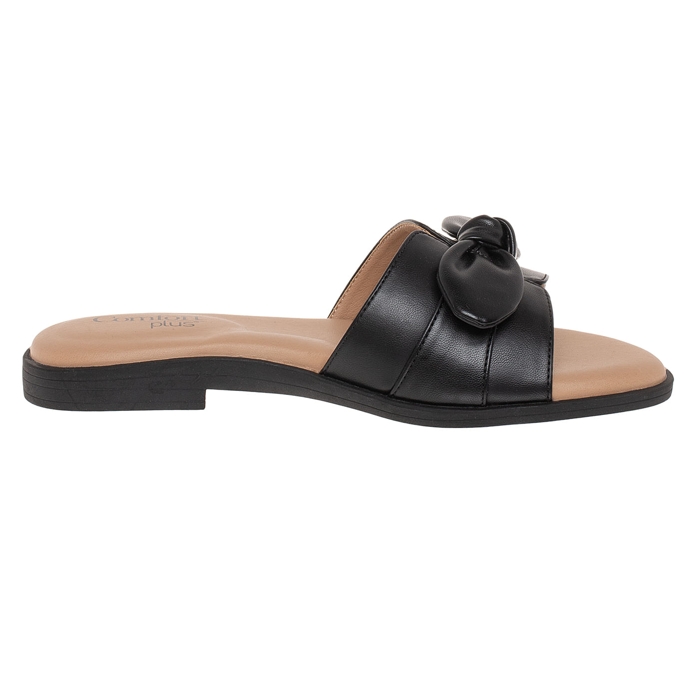 Sandalias Planas Para Mujer Negro Comfort Plus 211254 Talla: 6