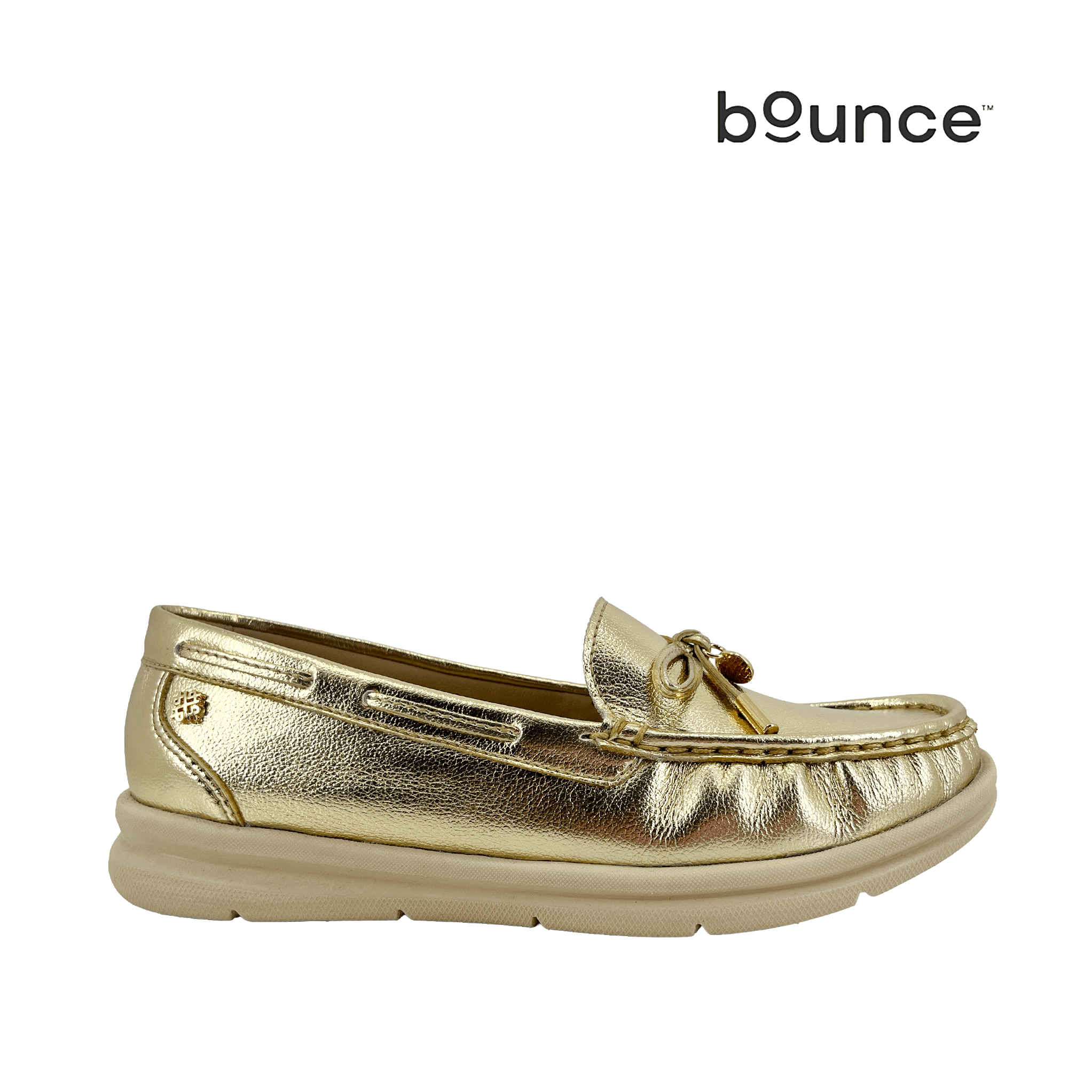 Mocasines Raque para mujer color dorado Talla: 10