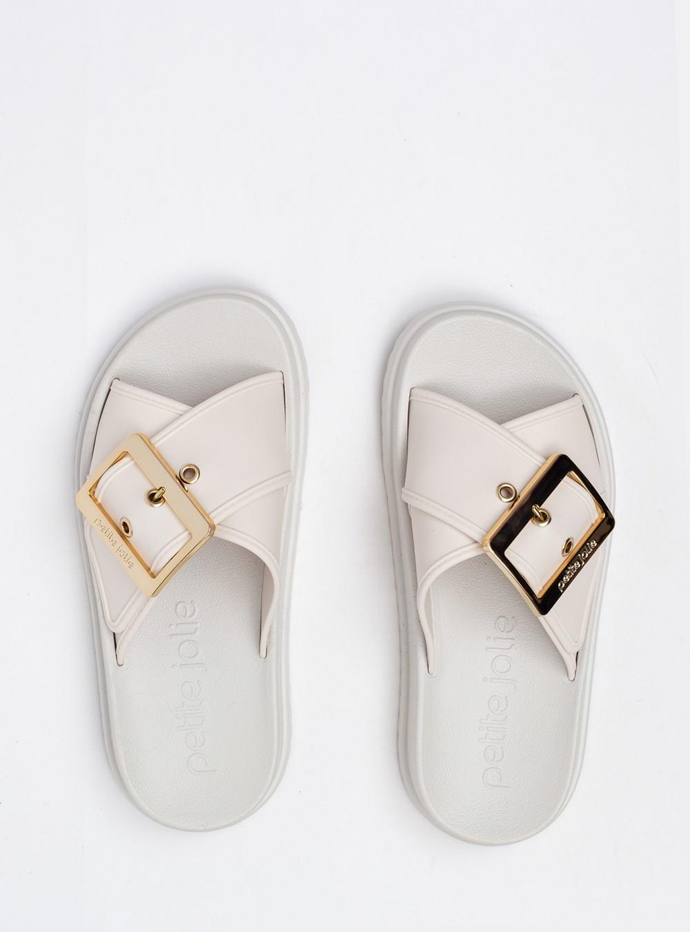 Sandalia casual Petit Jolie blanca para mujer Feat White 7