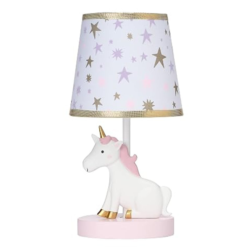 Lámpara de mesa con diseño de unicornio y estrellas