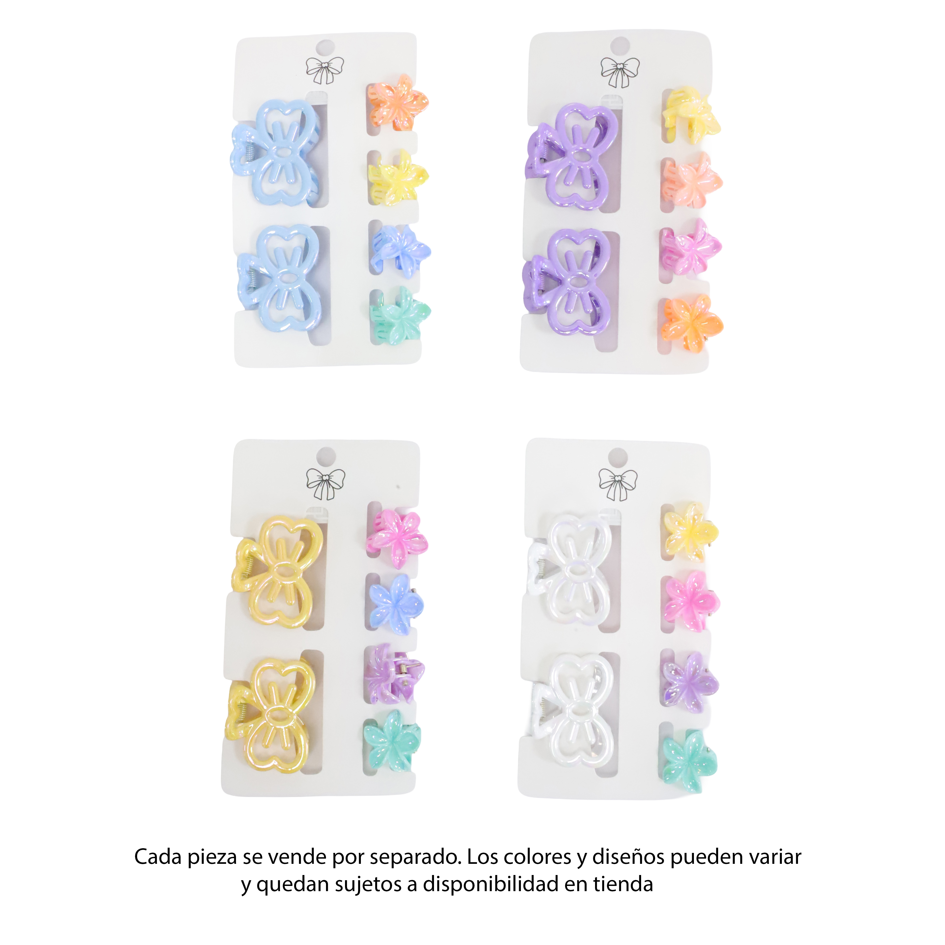 Set de 6 pinzas de chonga para niña