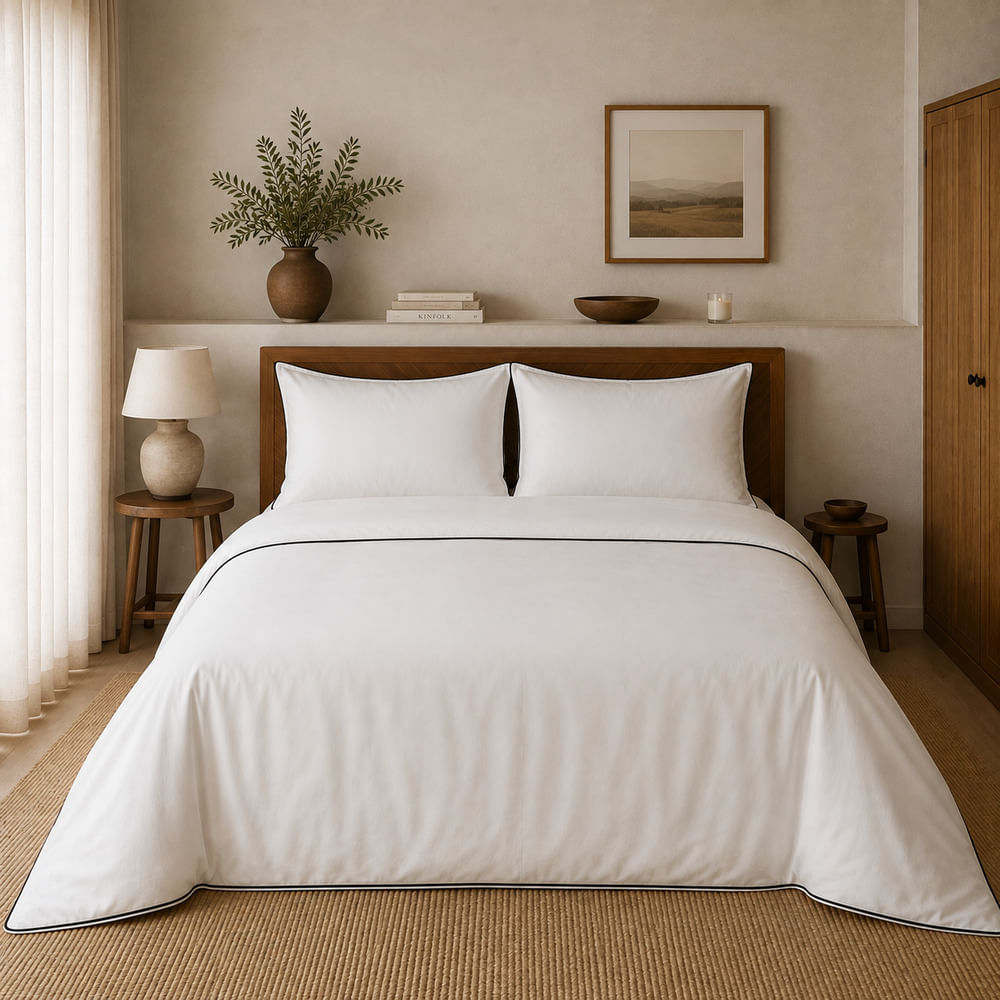 Duvet Cover De Bambú Lyocell White King / Cal King