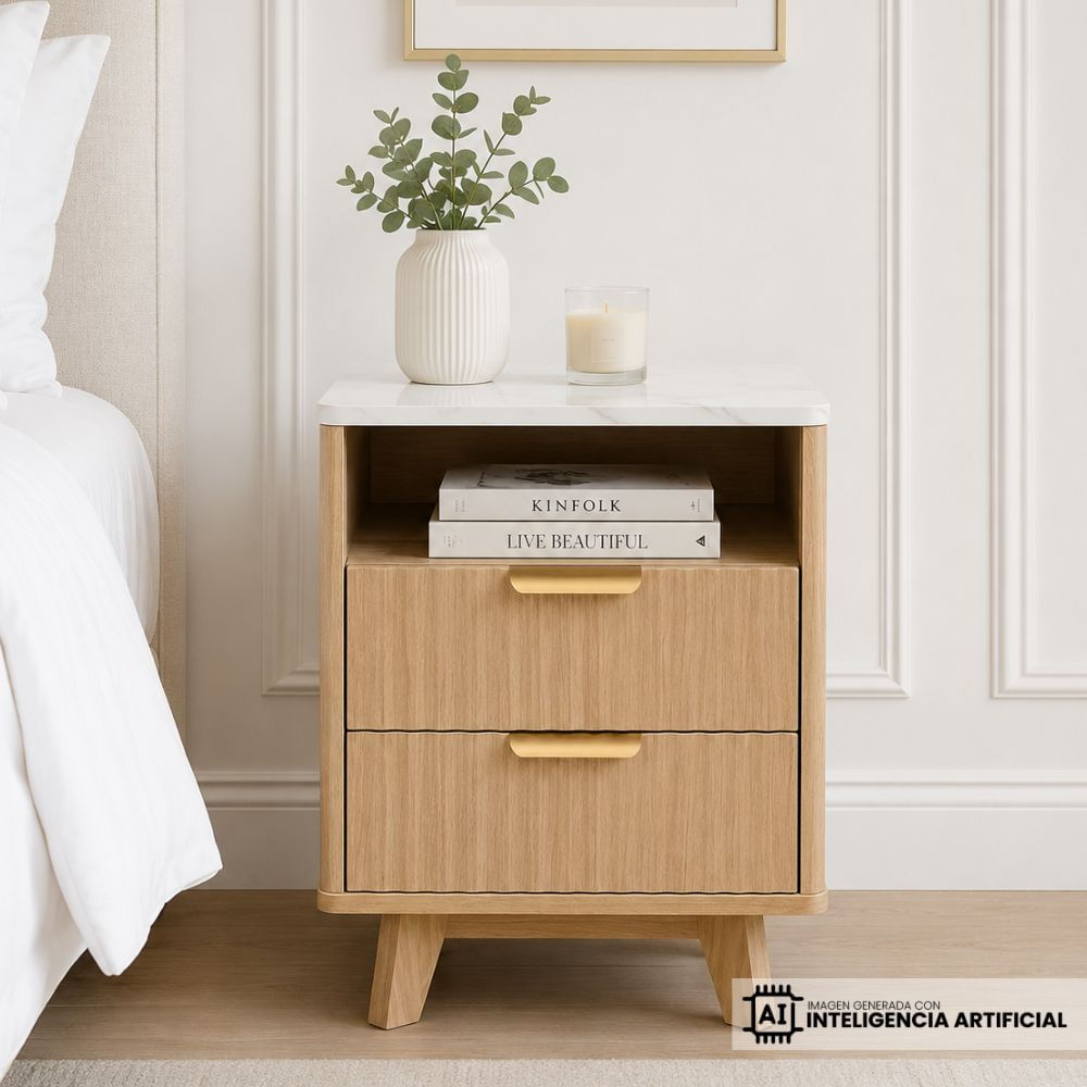 Mesa de noche Canela BEIGE