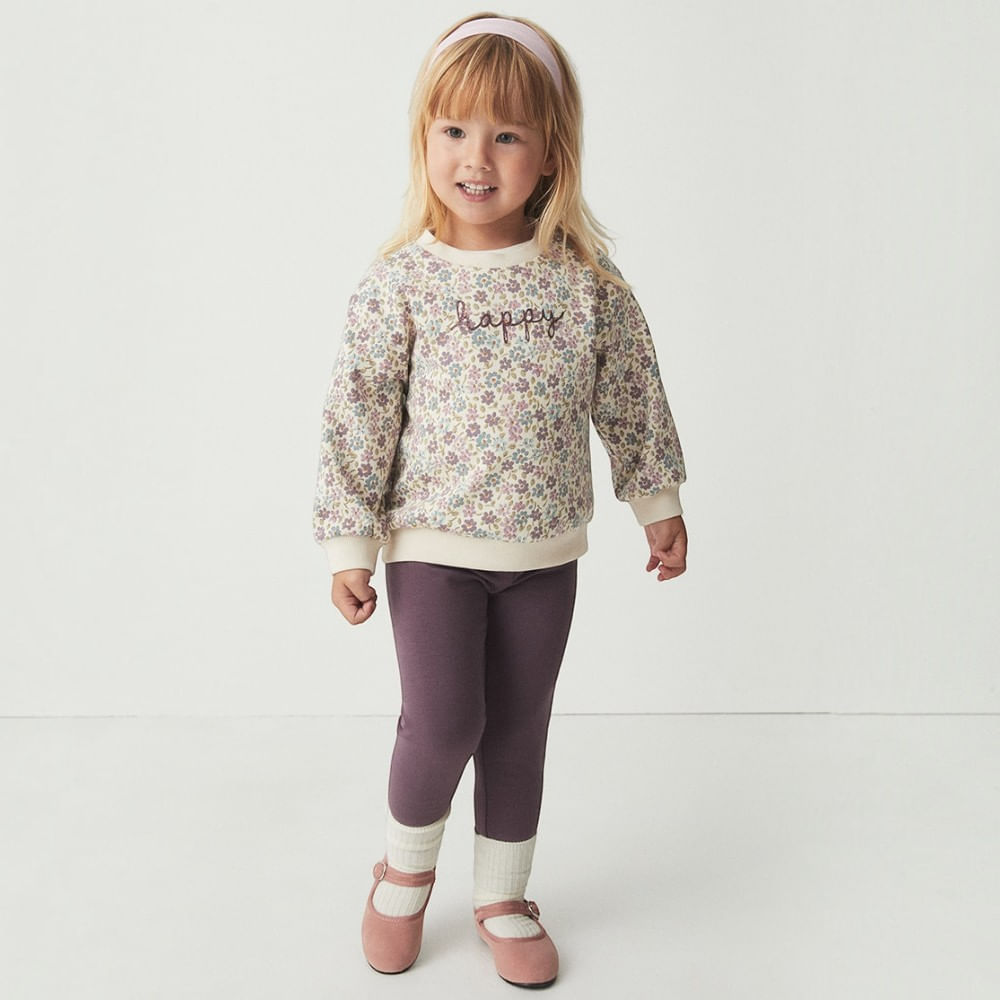 Conjunto de 2 piezas bicolor con estampado floral para bebé niña