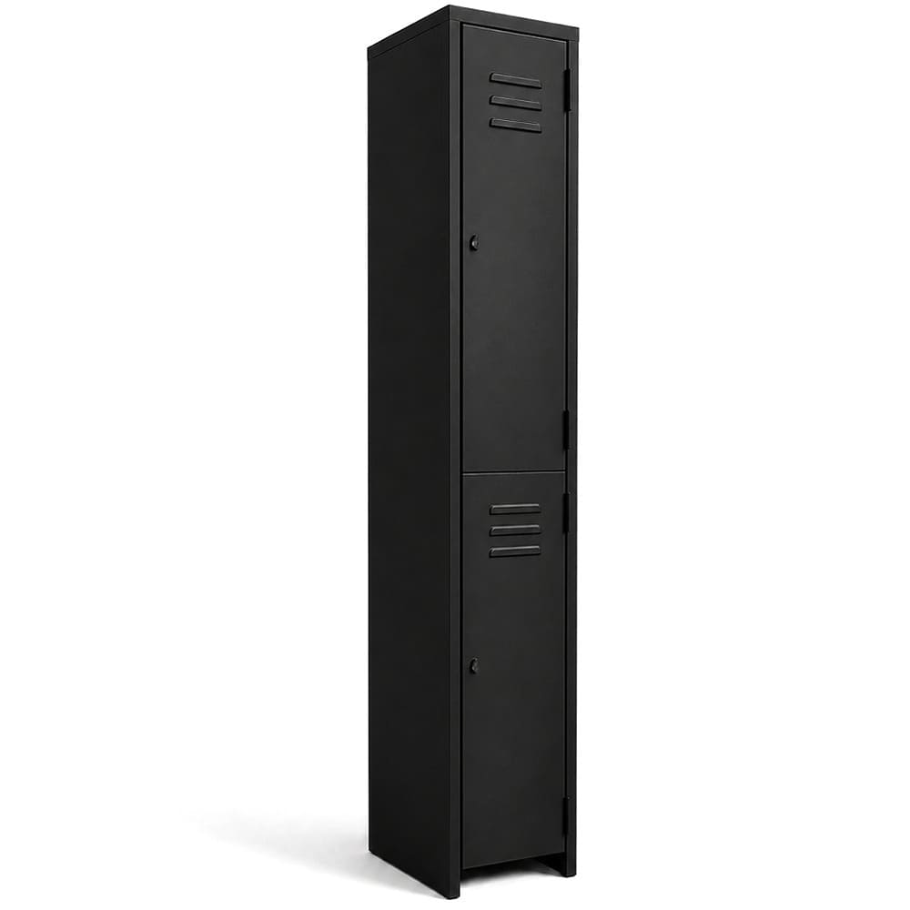 Casillero metálico de 2 puertas con llave Casillero / locker métalico de 2 puertas con llave color negro