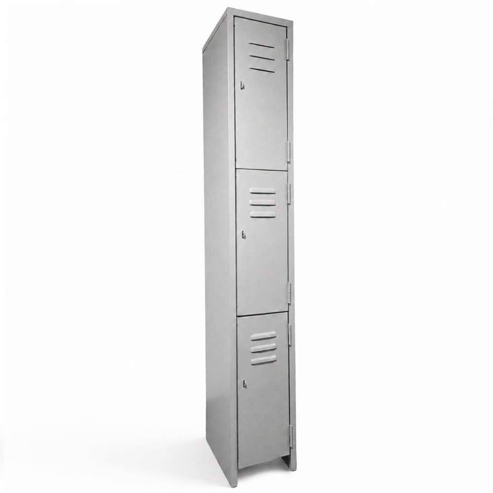 Casillero metálico de 3 puertas con llave Casillero / locker métalico de 3 puertas con llave color gris