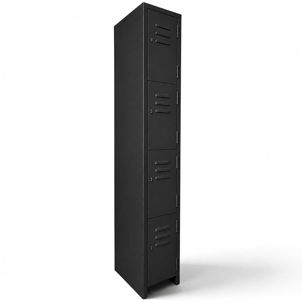 Casillero metálico de 4 puertas con llave Casillero / locker métalico de 4 puertas con llave color negro