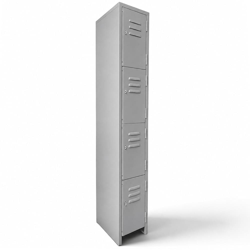 Casillero metálico de 4 puertas con llave Casillero / locker métalico de 4 puertas con llave color gris