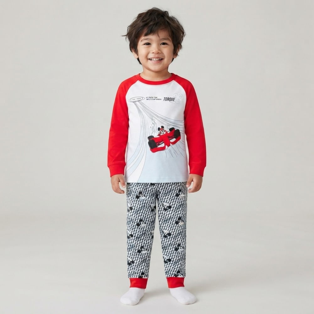 Pijama multicolor con estampado de Mickey Mouse para niño