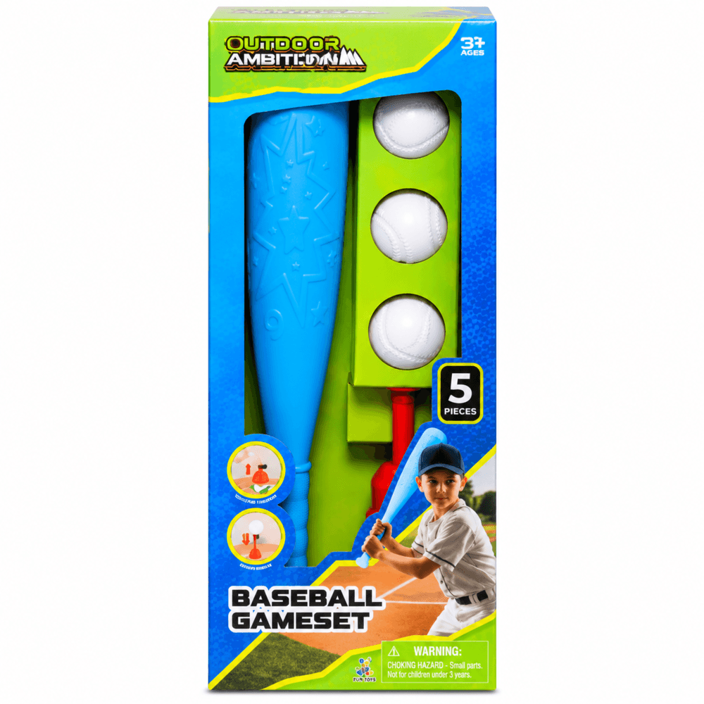 Outdoor Ambitions Set de Béisbol con Bate, Pelotas y Lanzador 5 Piezas
