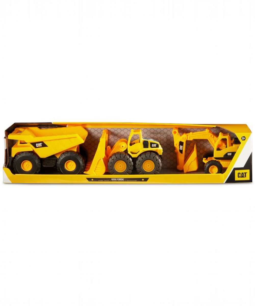 CAT Mini Crew Set de 3 Vehículos de Construcción 17.78 cm