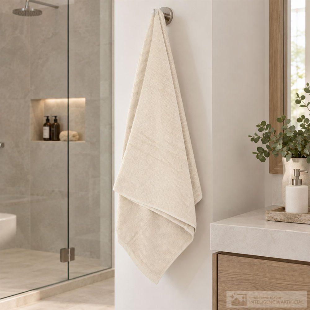 Toalla de baño Spa Ribbed ivory