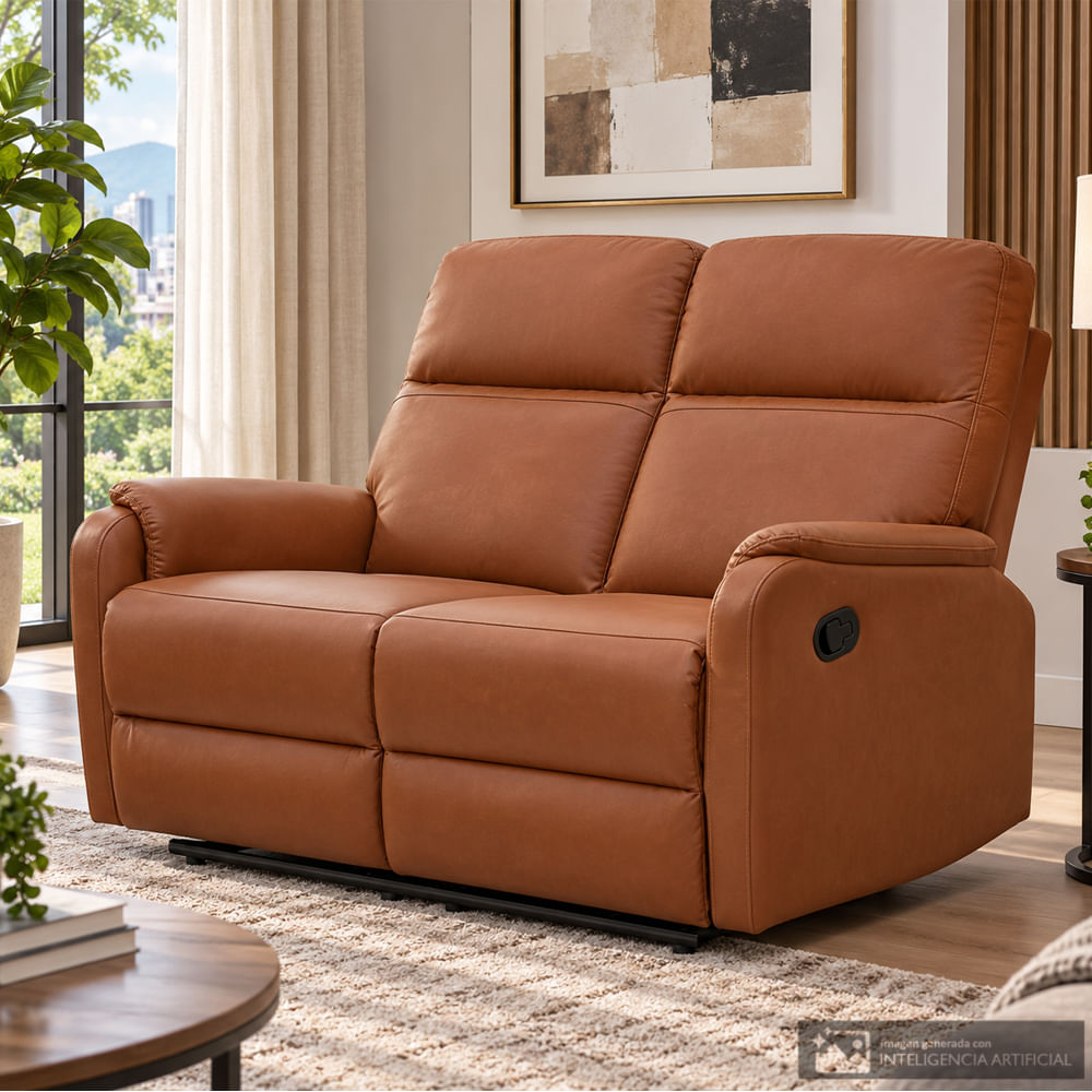 Love seat reclinable sin consola