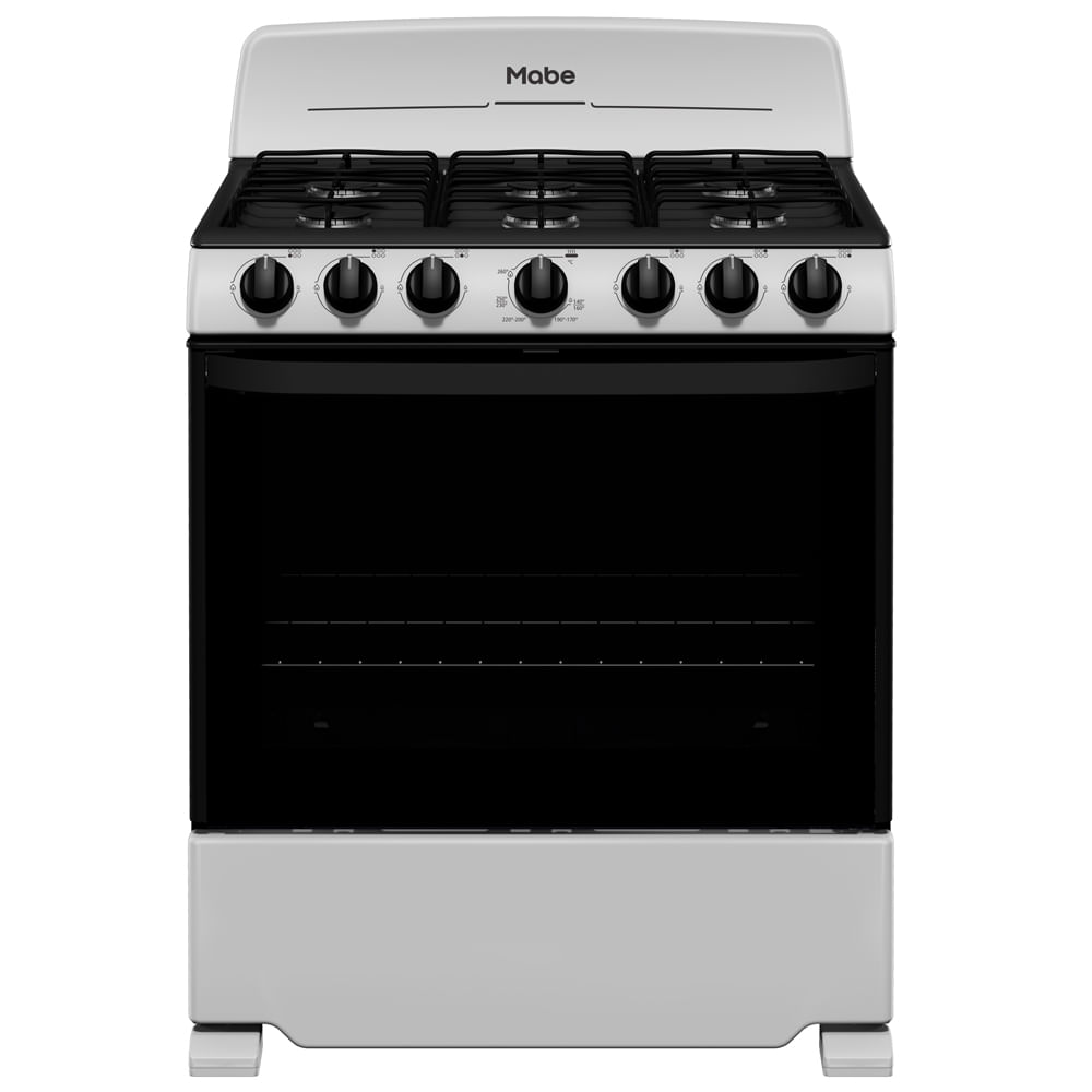Cocina 6 quemadores con horno a gas 76 cm (30") EM7622BAPS2 Mabe