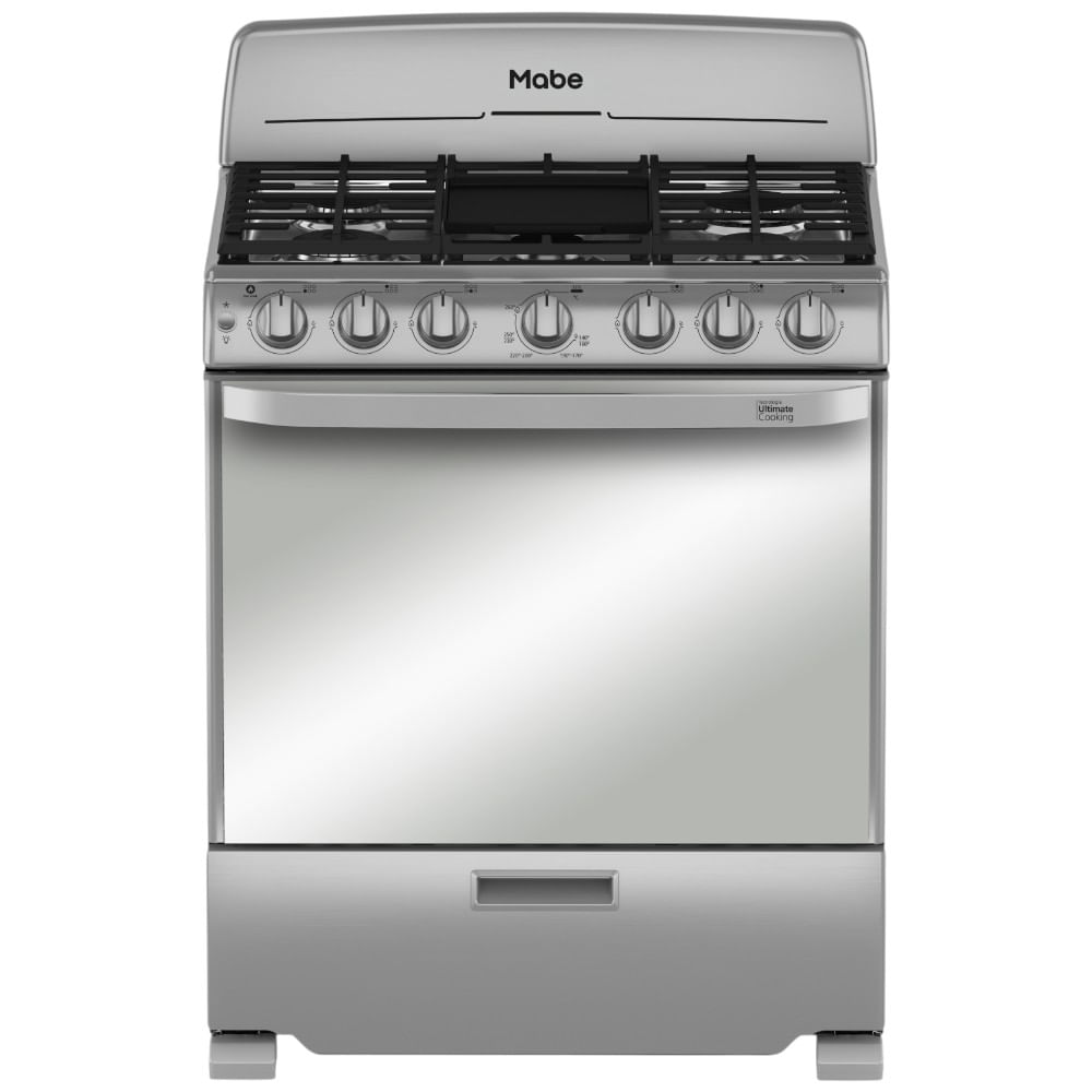 Cocina 6 quemadores con horno a gas 76 cm (30") EM7659BFIX2 Mabe
