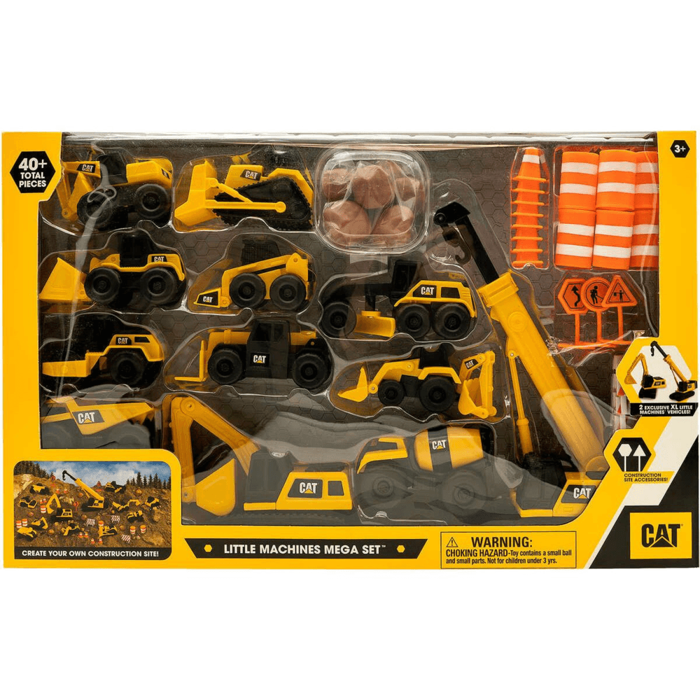 CAT Little Machines Mega Set de Construcción con 40+ Piezas