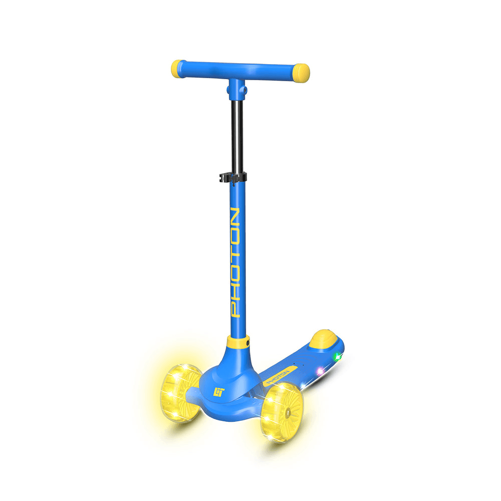 LiT Photon Scooter Infantil de 3 Ruedas con Luces Azul