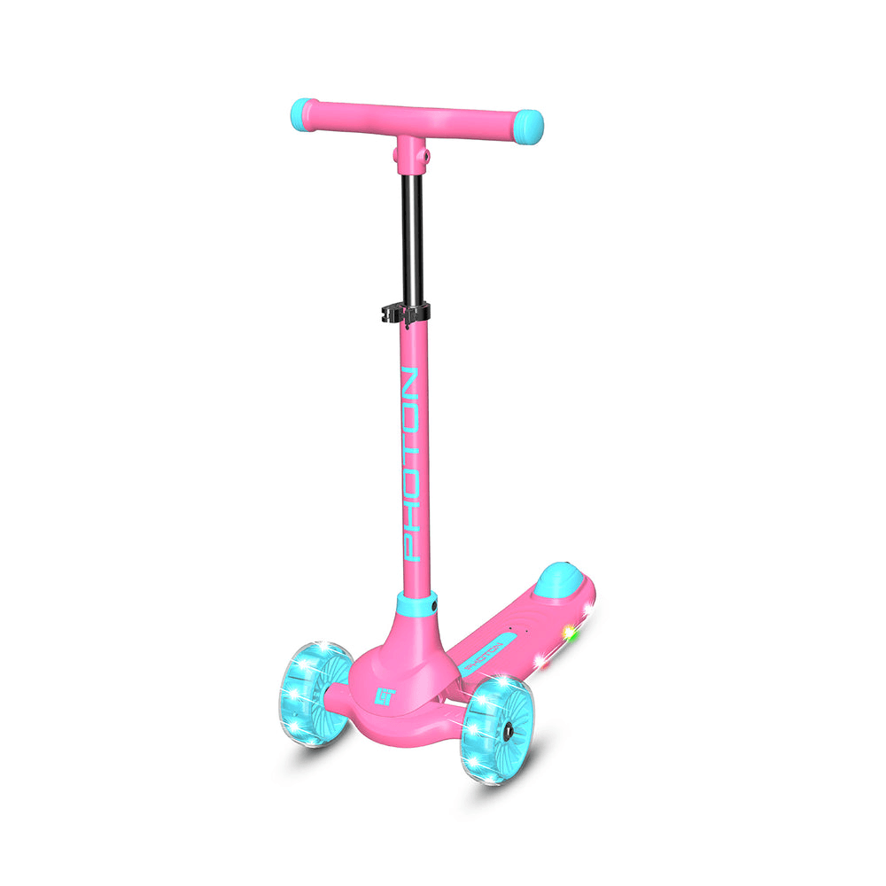 LiT Photon Scooter Infantil de 3 Ruedas con Luces Rosado