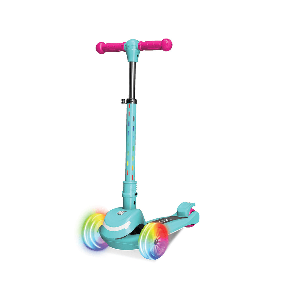 LiT Nova Lava Scooter Infantil de 3 Ruedas con Luces LED Turquesa