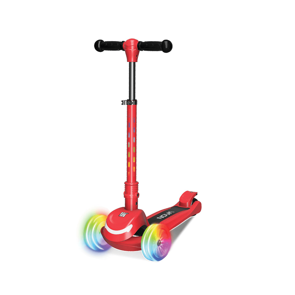 LiT Nova Lava Scooter Infantil de 3 Ruedas con Luces LED Rojo