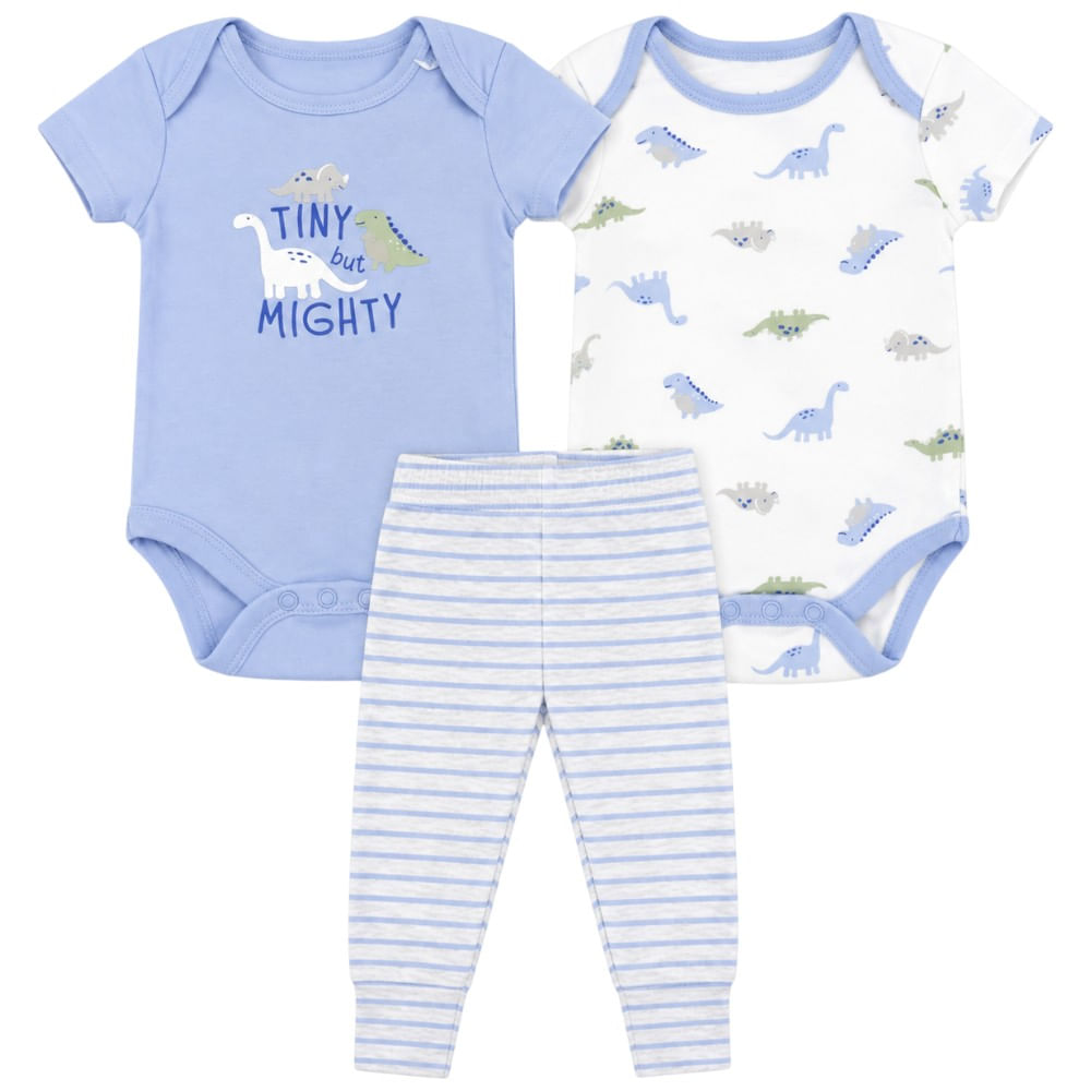 Conjunto de 3 piezas con estampado de dinosaurios para bebé niño