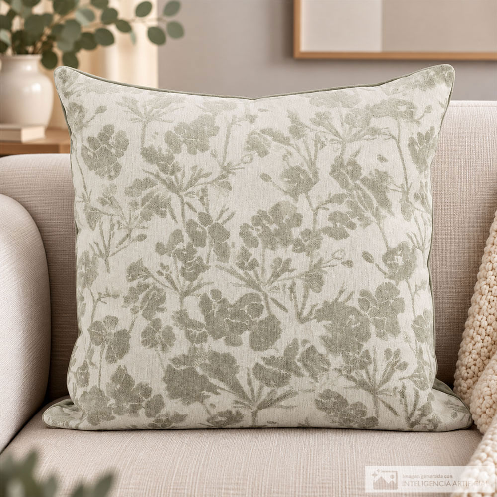 Cojín decorativo jacquard texturizado
