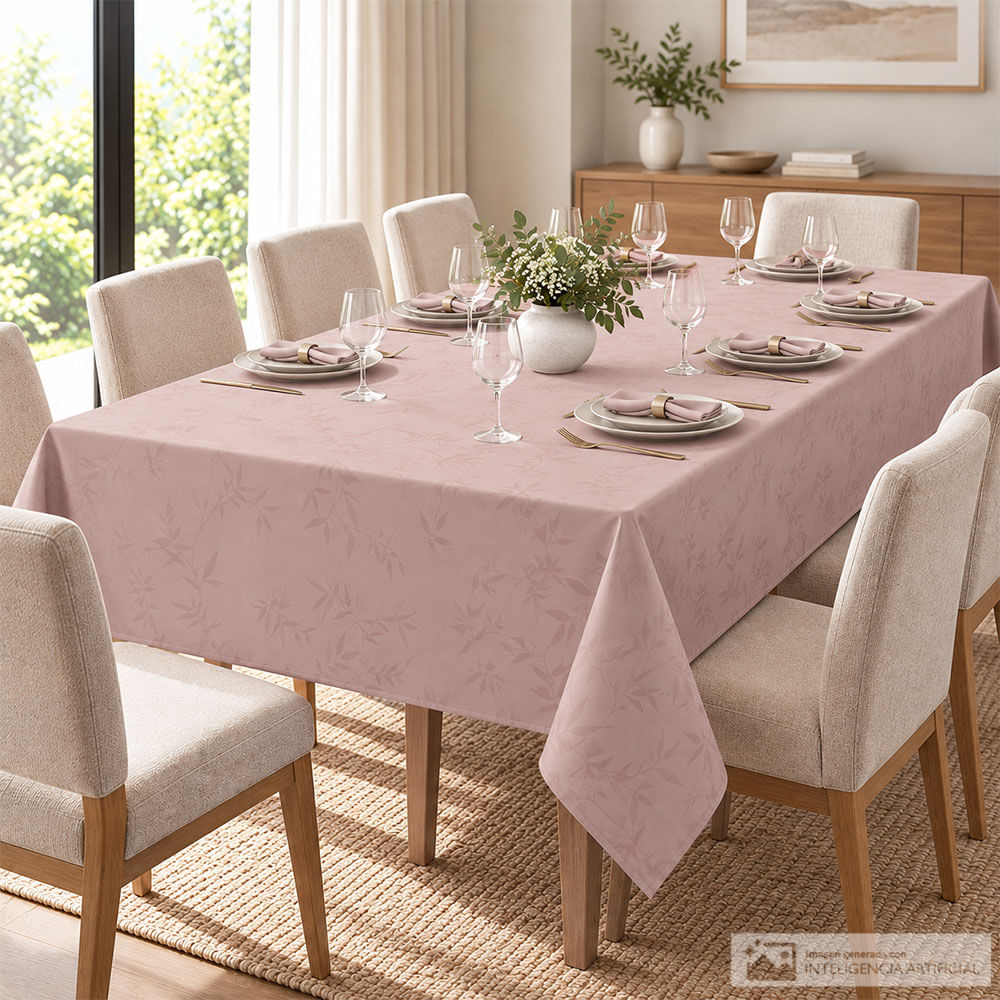 Mantel rectangular verissimo para 8 personas