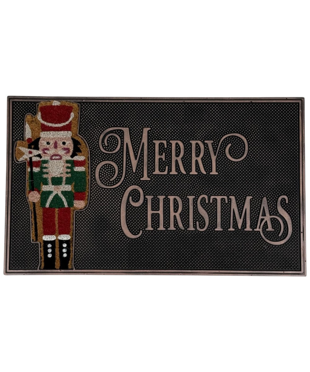 Alfombra cascanueces navideño para entrada 75 x 45 x 1.5 cm