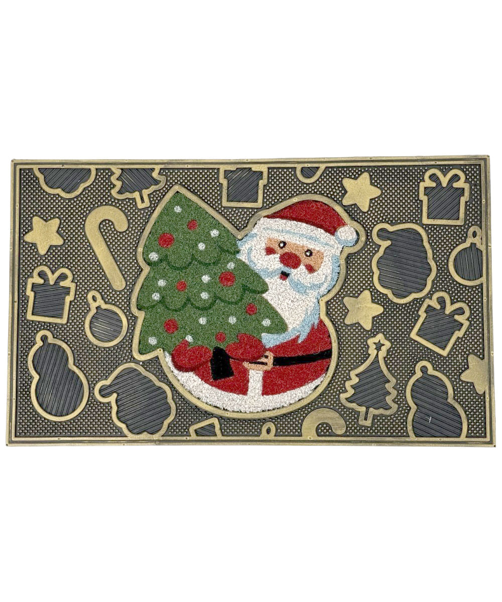 Alfombra decorativa navideña para entrada 75 x 45 x 1.5 cm