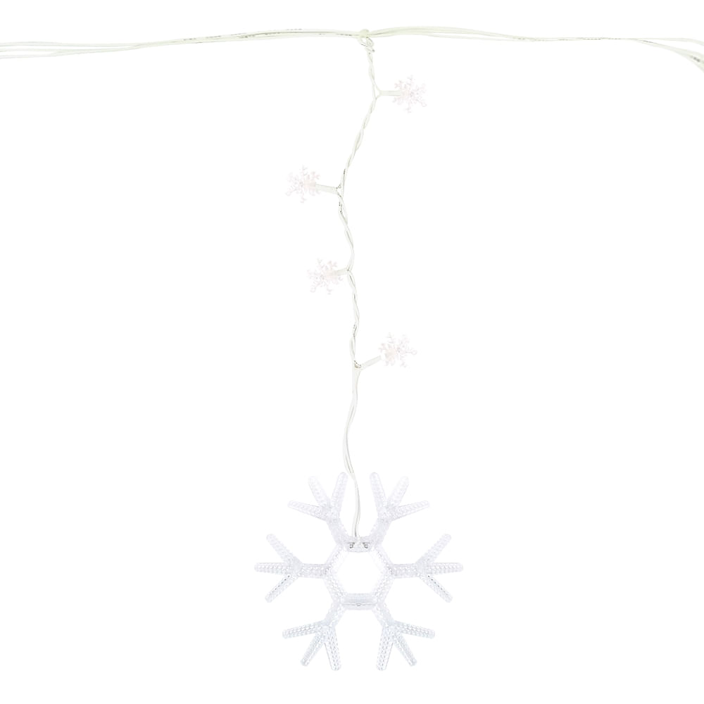 Luces cascada 70 con forma de copo de nieve
