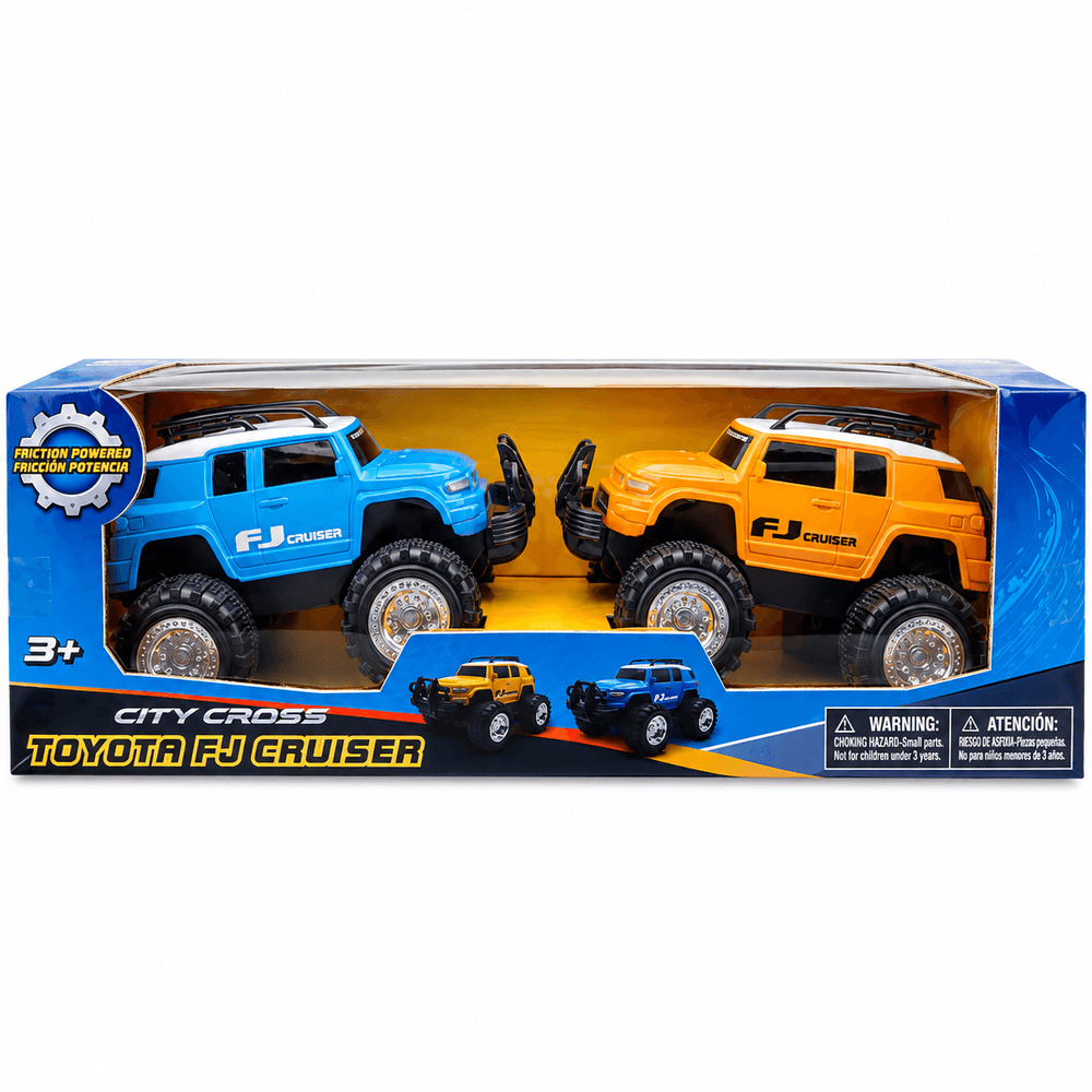 Grandex Set de 2 Camionetas Toyota FJ Cruiser con Motor de Fricción