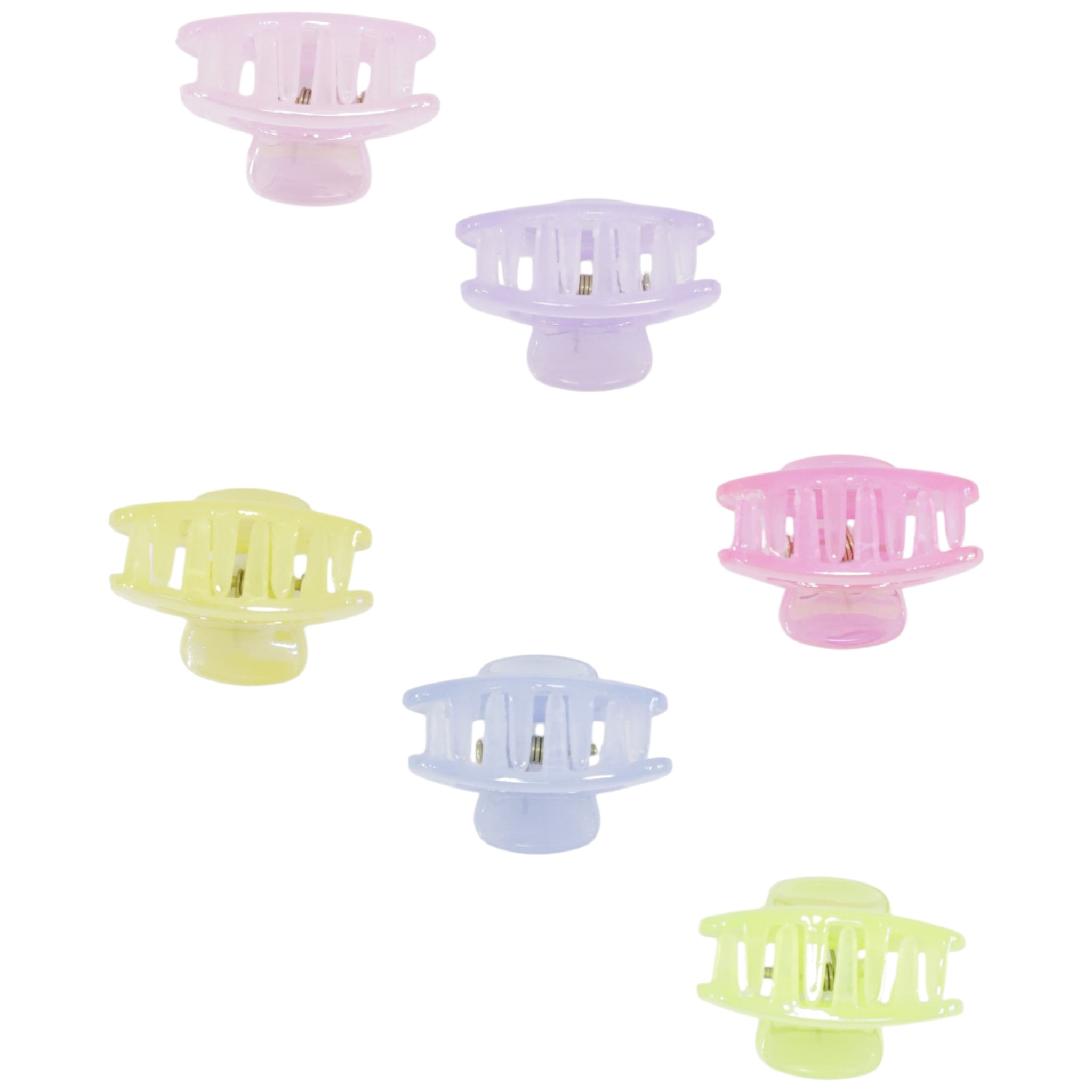 Set de clips multicolor pastel para cabello de niña