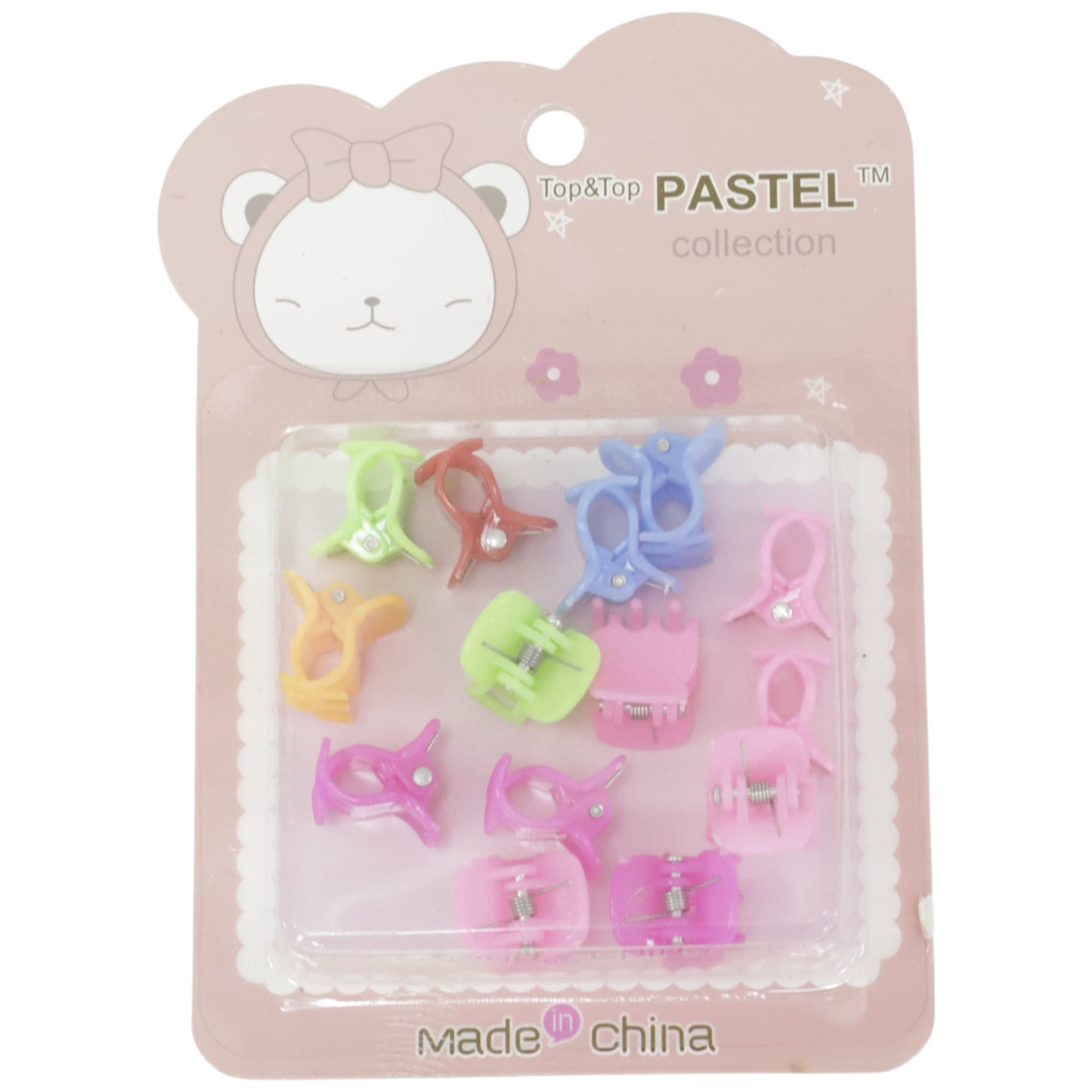 Clips mini multicolor para cabello de niña