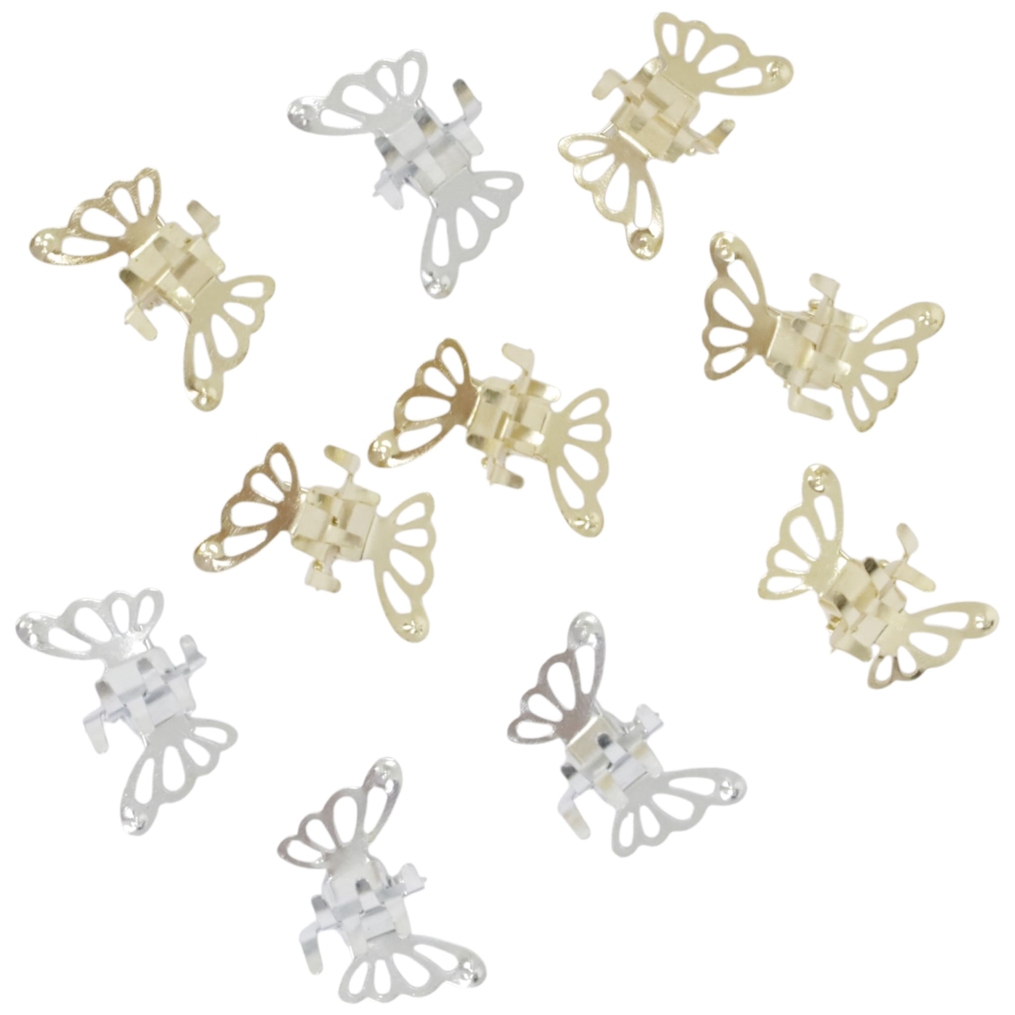 Clips bicolor de mariposa para cabello de niña