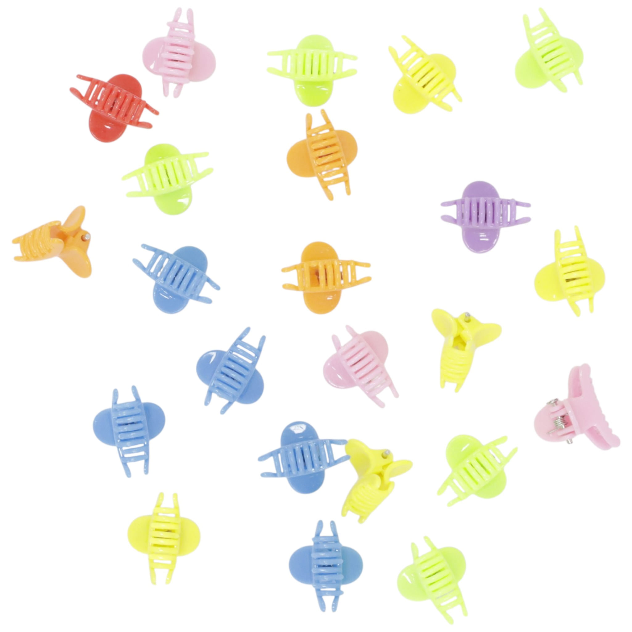 Clips mini multicolor con diseño geométrico para niña