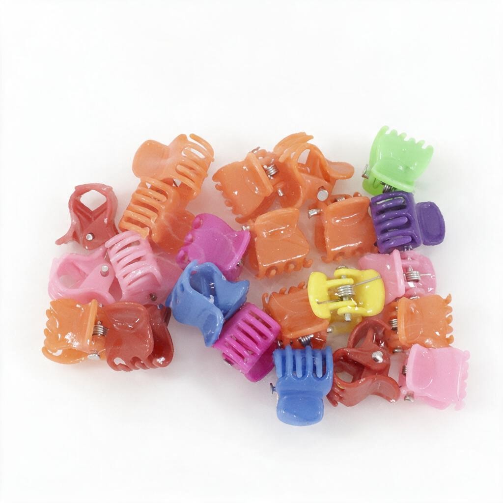Clips mini multicolor tipo pinza para cabello de niña