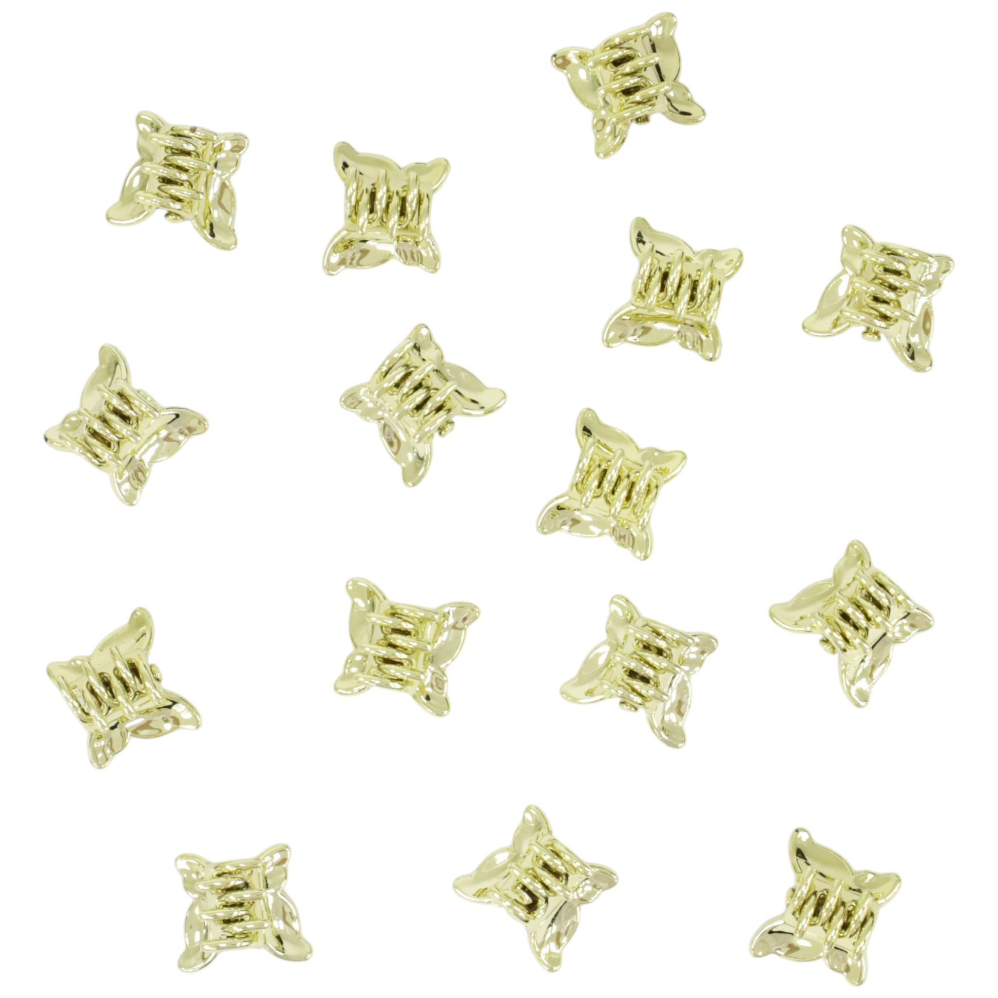 Clips dorados mini de mariposa para cabello de niña
