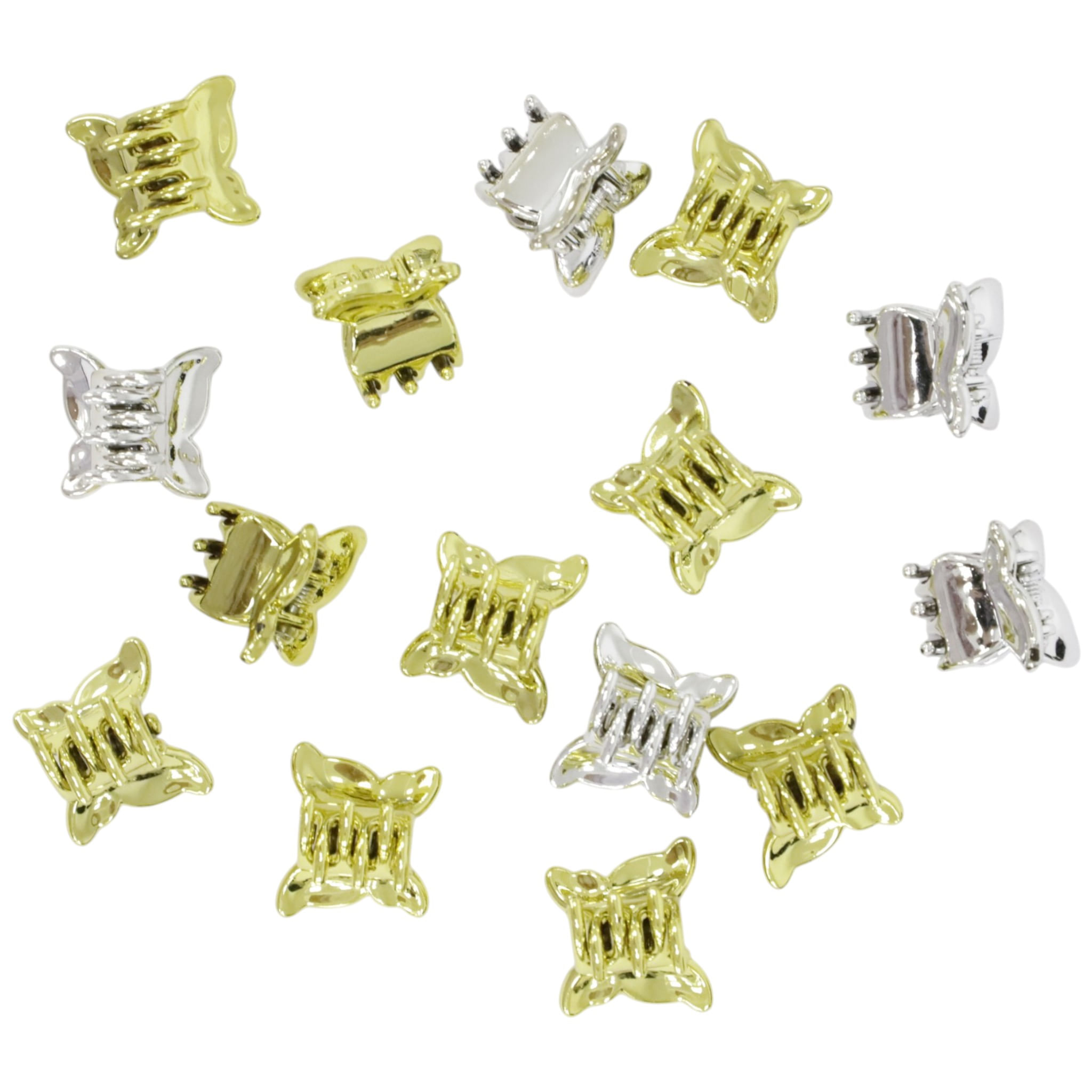 Clips bicolor mini de mariposa para cabello de niña