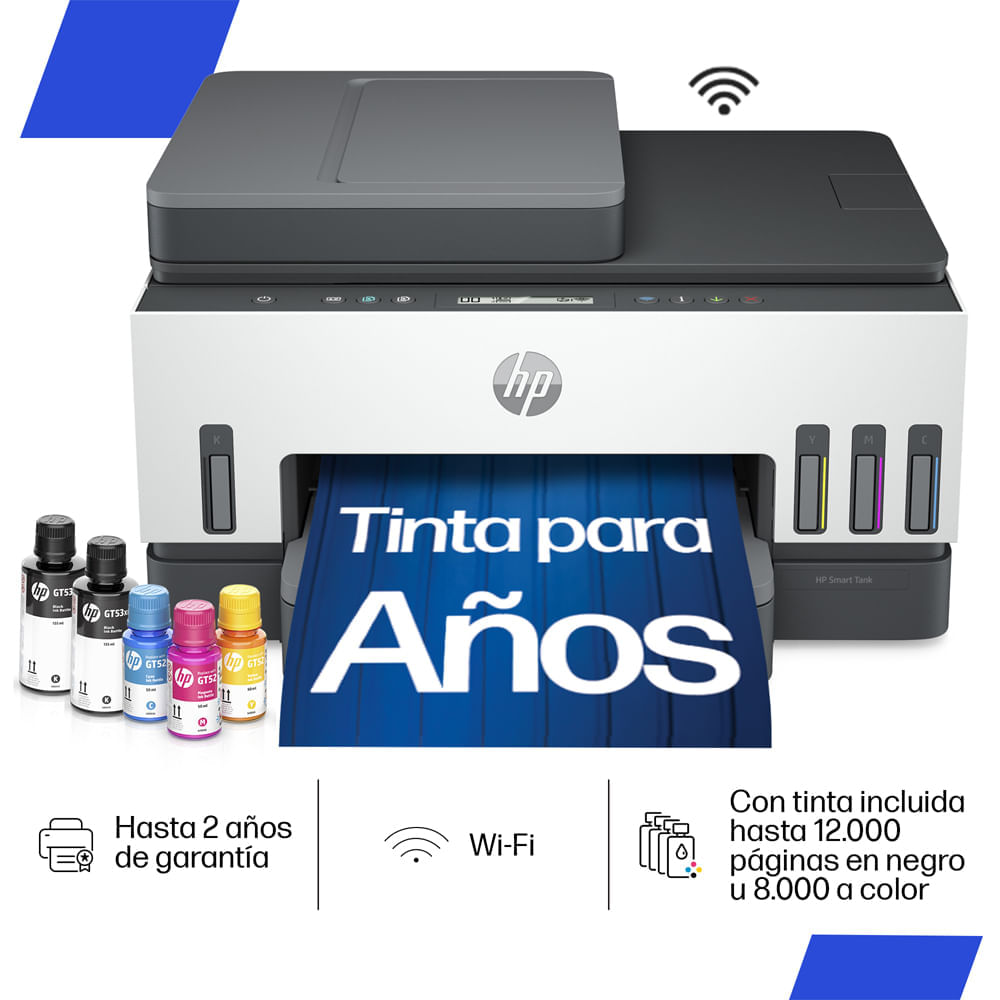Impresora Multifuncional HP Smart Tank 750 tinta continua, Dúplex, Color, Wi-Fi