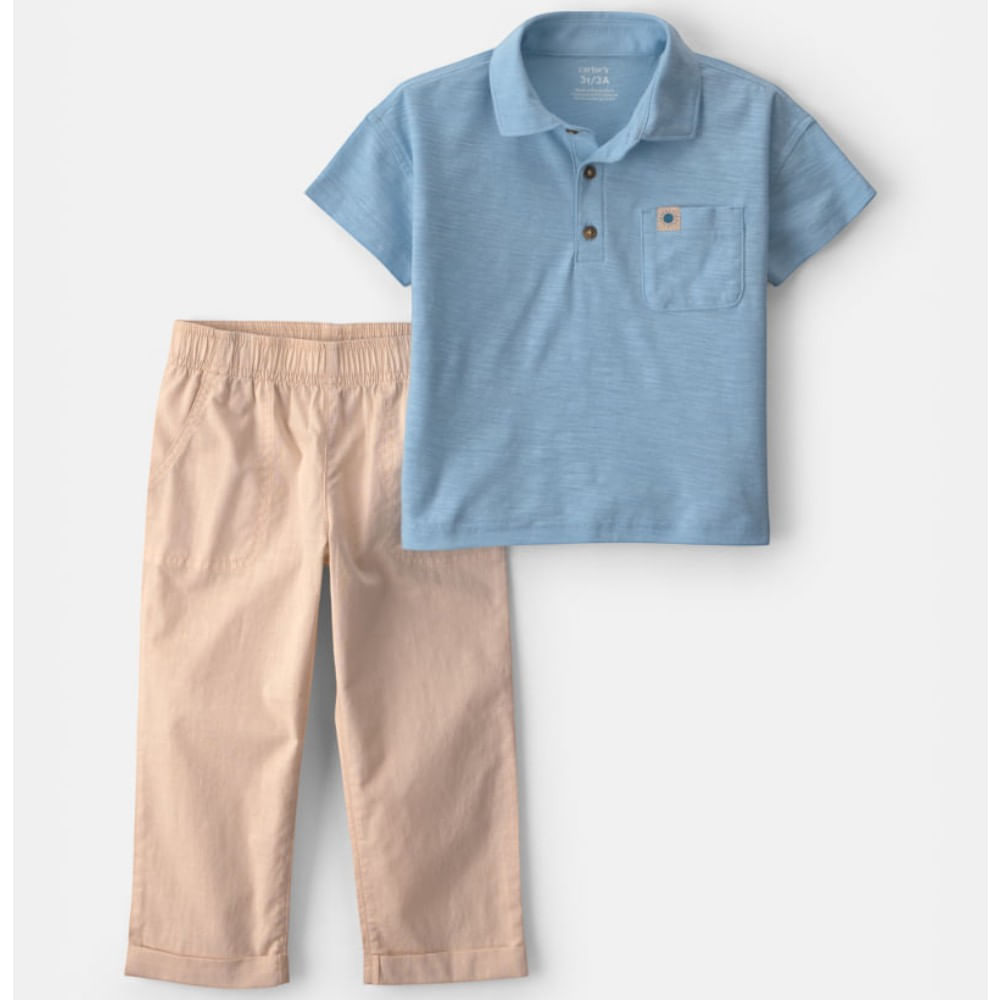 Conjunto de 2 piezas celeste para niño
