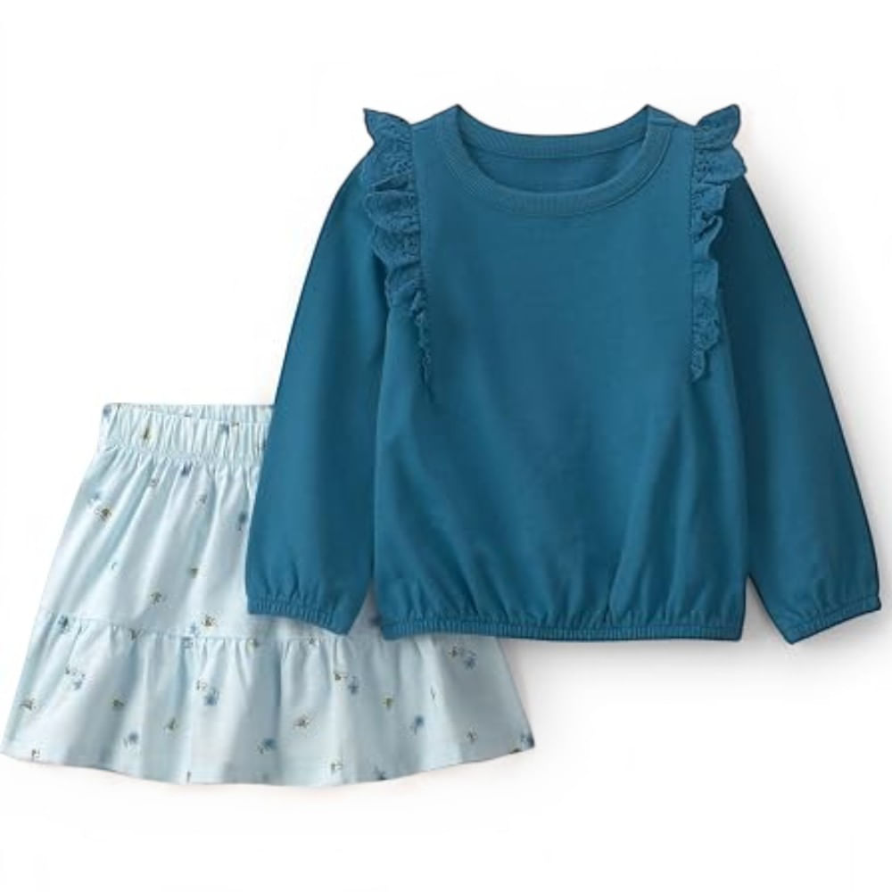 Conjunto de 2 piezas azul para niña