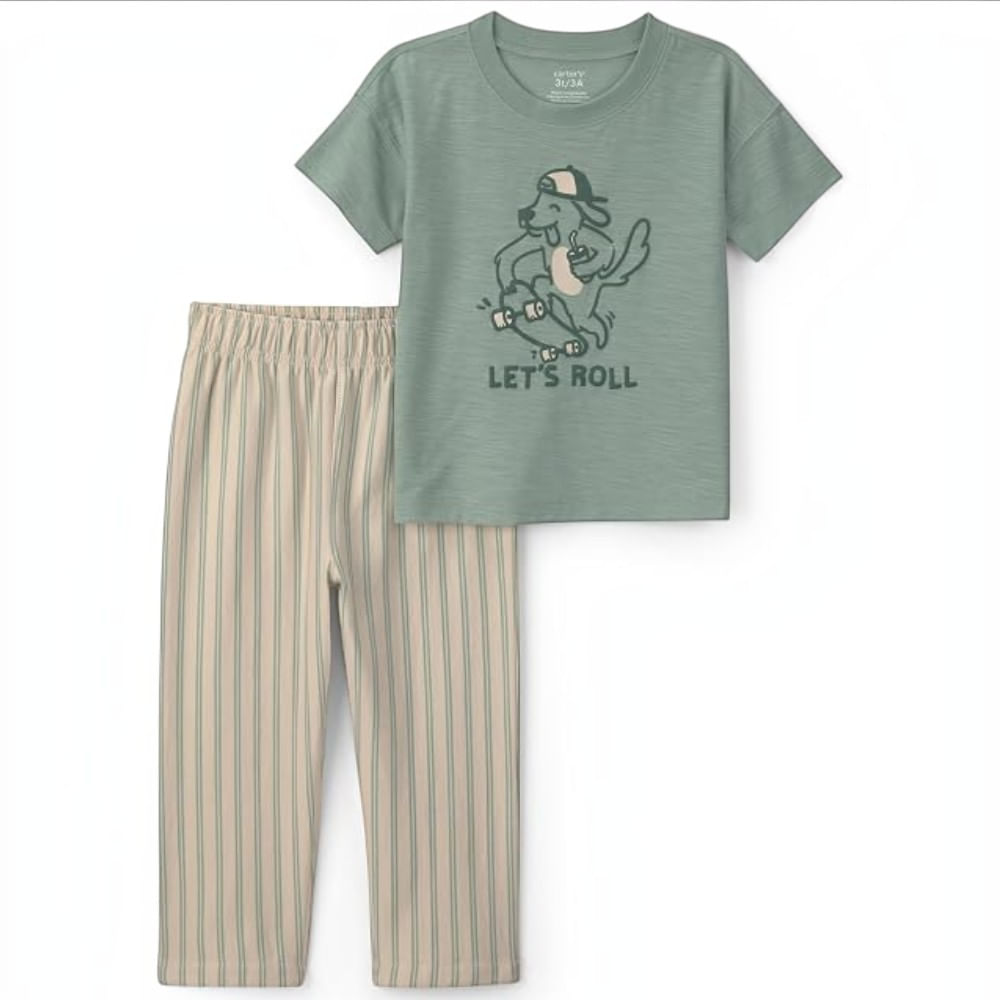 Conjunto de 2 piezas con estampado de perro para niño