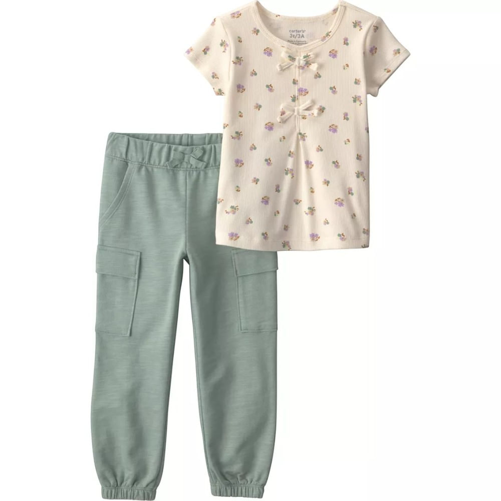 Conjunto de 2 piezas verde para niña