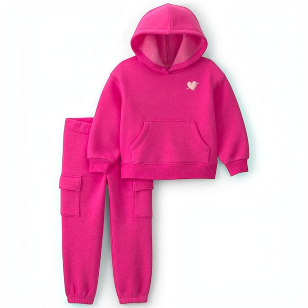 Conjunto de 2 piezas rosado para niña